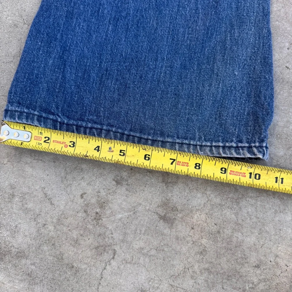 Vintage Big Yank 70s Bell Bottom Flared Jeans Scorpio Patch USA Denim 28x27